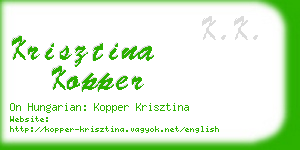 krisztina kopper business card